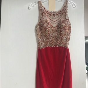 Short red homecoming dress size 6 NEVER WORN